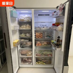 冰箱收纳盒密封盒透明收纳盒食级冷鲜冷冻盒抽屉式冰柜陈列盒子