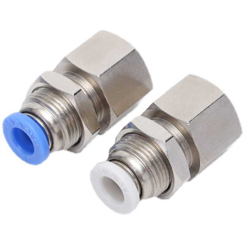 内牙穿板接头PMF1/2-02/10 1/8-M501 02  04串板隔板内螺纹直通快