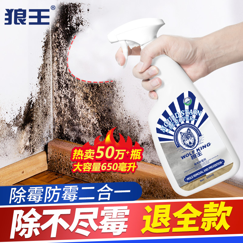狼王除霉剂墙体墙面去霉斑霉菌清洁剂木材墙纸青苔防霉味喷雾神器