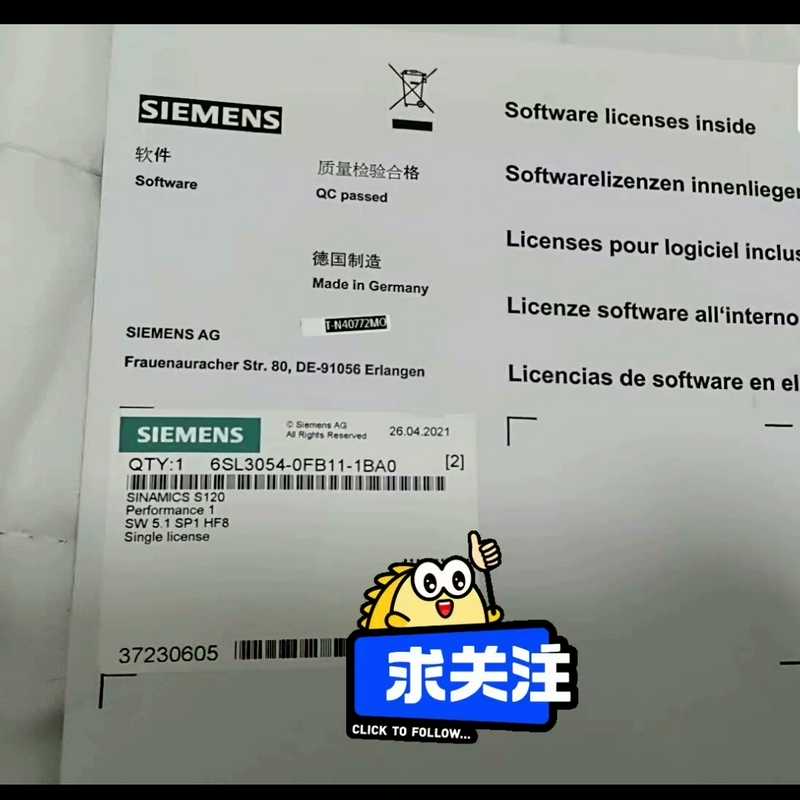 议~6SL3054-0FB11-1BA0  未拆封内存卡