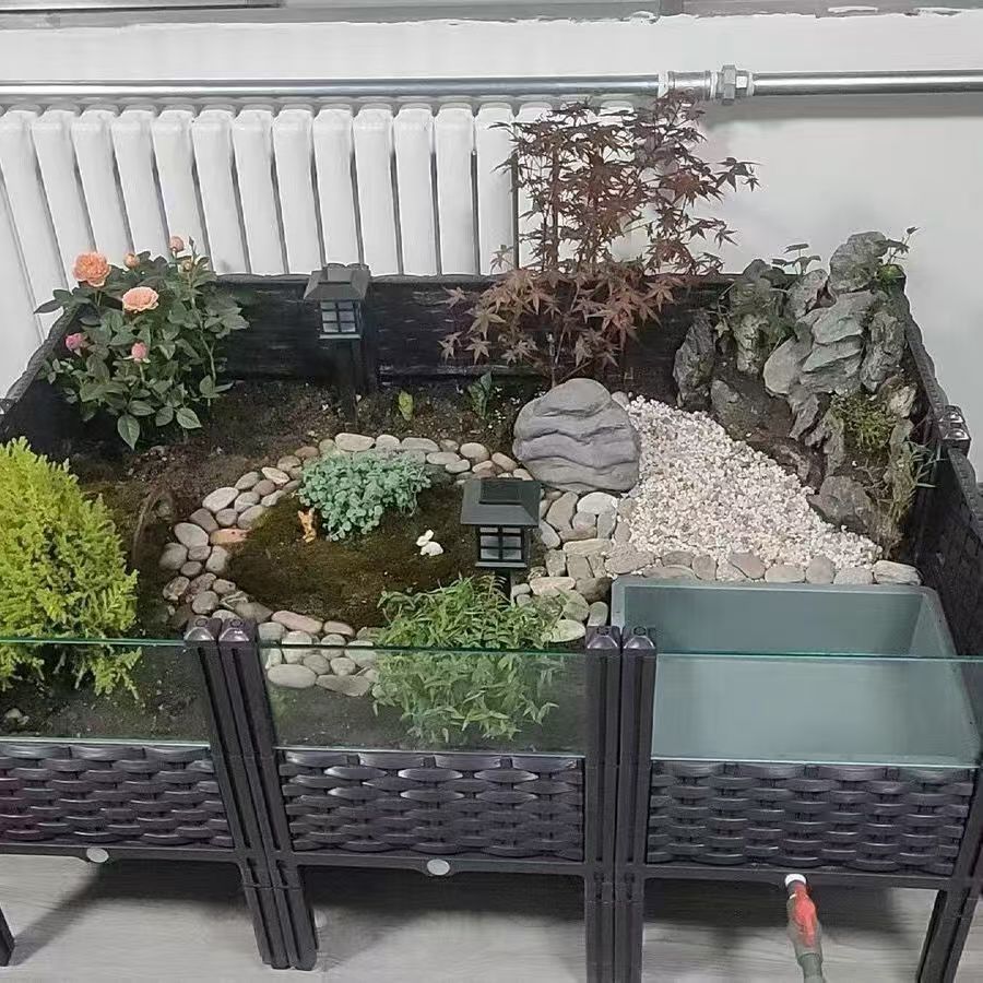 室内户外养龟专用箱水陆两栖生态缸乌龟缸家用景观箱黄缘龟养殖箱