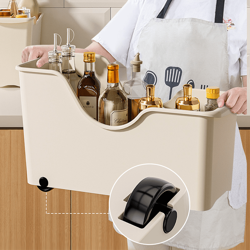 【橱柜收纳能手】厨房收纳盒橱柜带轮收纳锅具调味料置物架下储物,收纳整理,其他收纳盒,淘宝优惠券,粉丝福利购,淘宝优惠卷