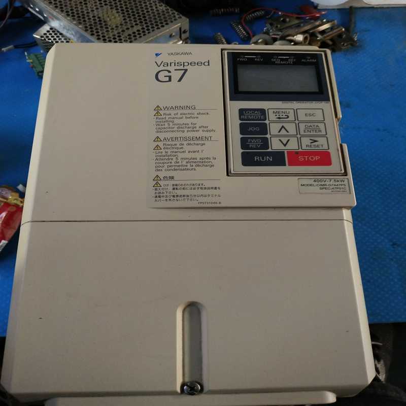 安川变频器 G7 7.5KW  380V功能正常橙色漂亮(耶耶电子)