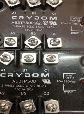 D53TP50D CRYDOM A53TP50D 50A三相固态继电器原装二手交流 直流