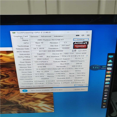 议~5700xt蓝宝石超白金pro   成色不错