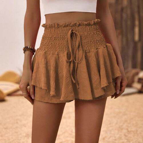 Women's Solid Color Fitted Fabric Shorts  Soft Stretch