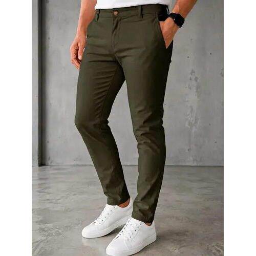 P 59342 Men Skinny Pants Casual Slim Fit Dress休闲裤子