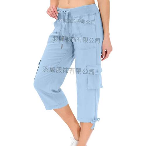 Womens Capris with Pockets Loose Fit Casual Capri Pants