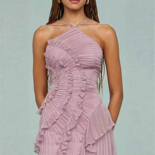Highend Chiffon Dress for Women Ruffled Pleated Design