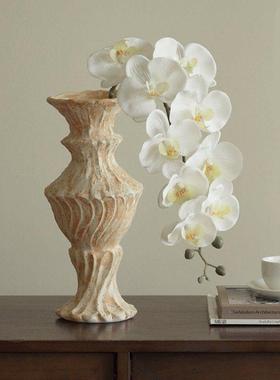 摆陶栗石侘GXU寂风驳感陶斑瓷花瓶件客厅桌面艺术装饰覆古干枝罐