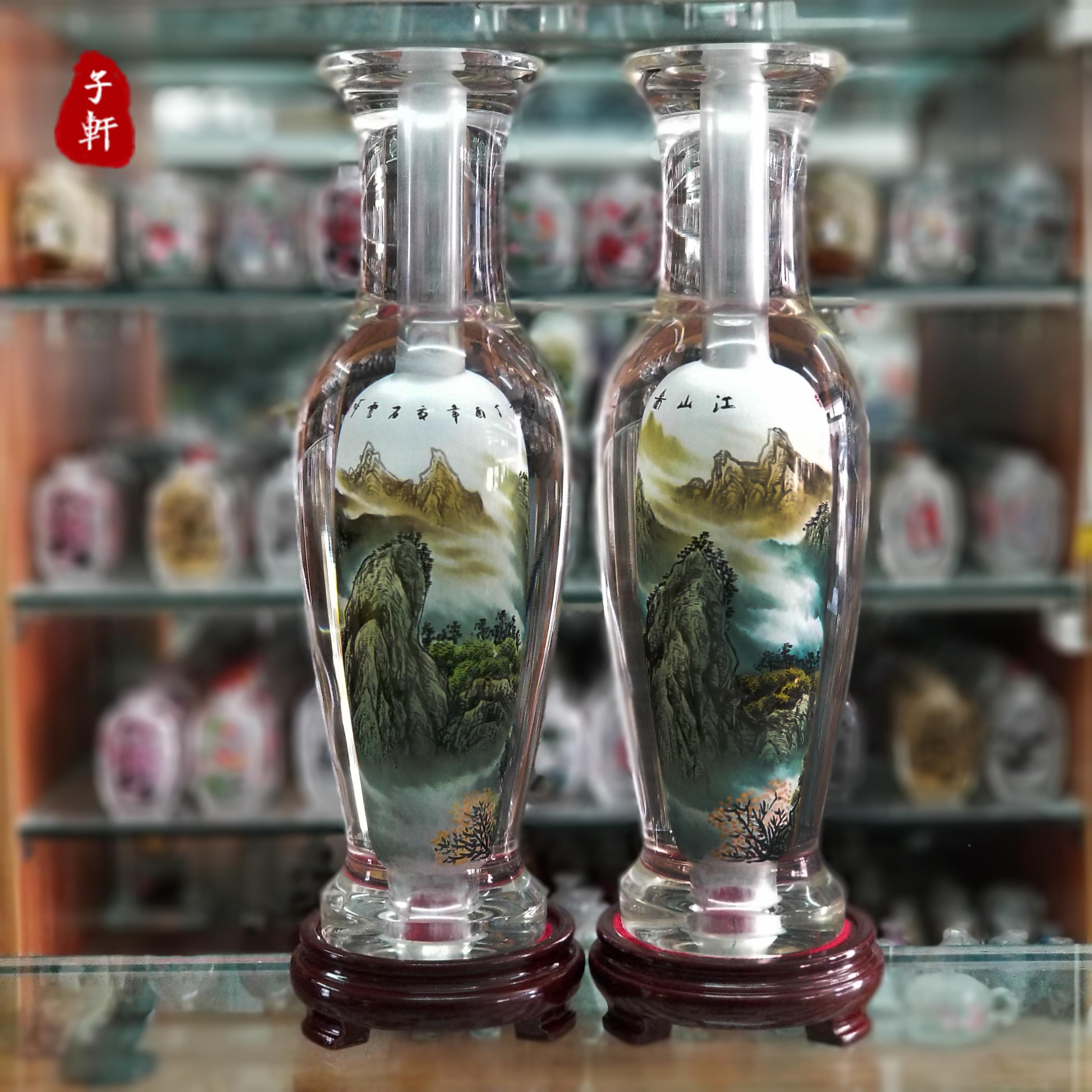 纯工绘画工艺品式02内画风新年国办公室客厅桌面装饰手新中小众
