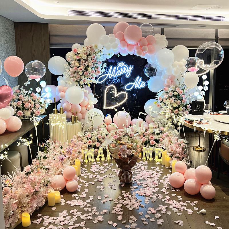 杭州酒店上门布置婚房求婚表白10岁生日女孩惊喜儿童派对气球装饰