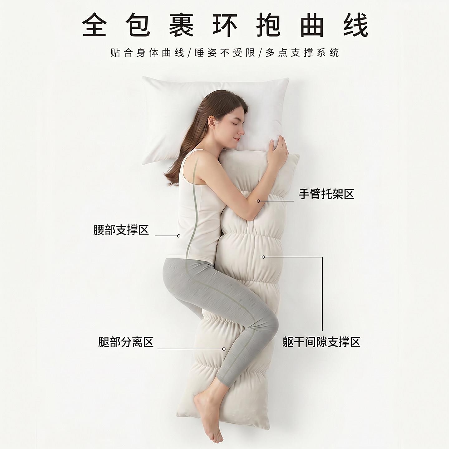 抱枕长条女生睡枕觉专用男生款腿大人枕侧睡夹睡眠床上靠头可ALT-