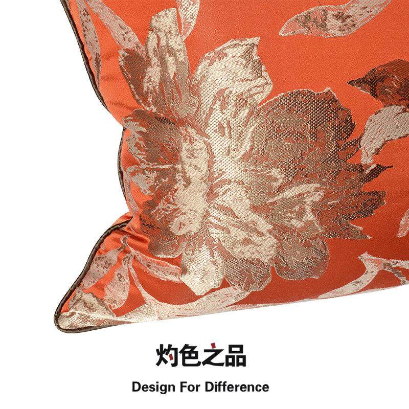 欧式橙色缎现代简约客LPA222厅沙发靠头床枕头面枕套靠垫抱枕方形,居家布艺,靠垫/抱枕,淘宝优惠券,粉丝福利购,淘宝优惠卷