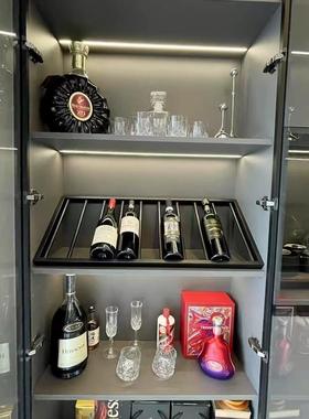 轻奢红酒架定酒层架柜斜悬挂家用葡萄酒放瓶架子展20765示置物架