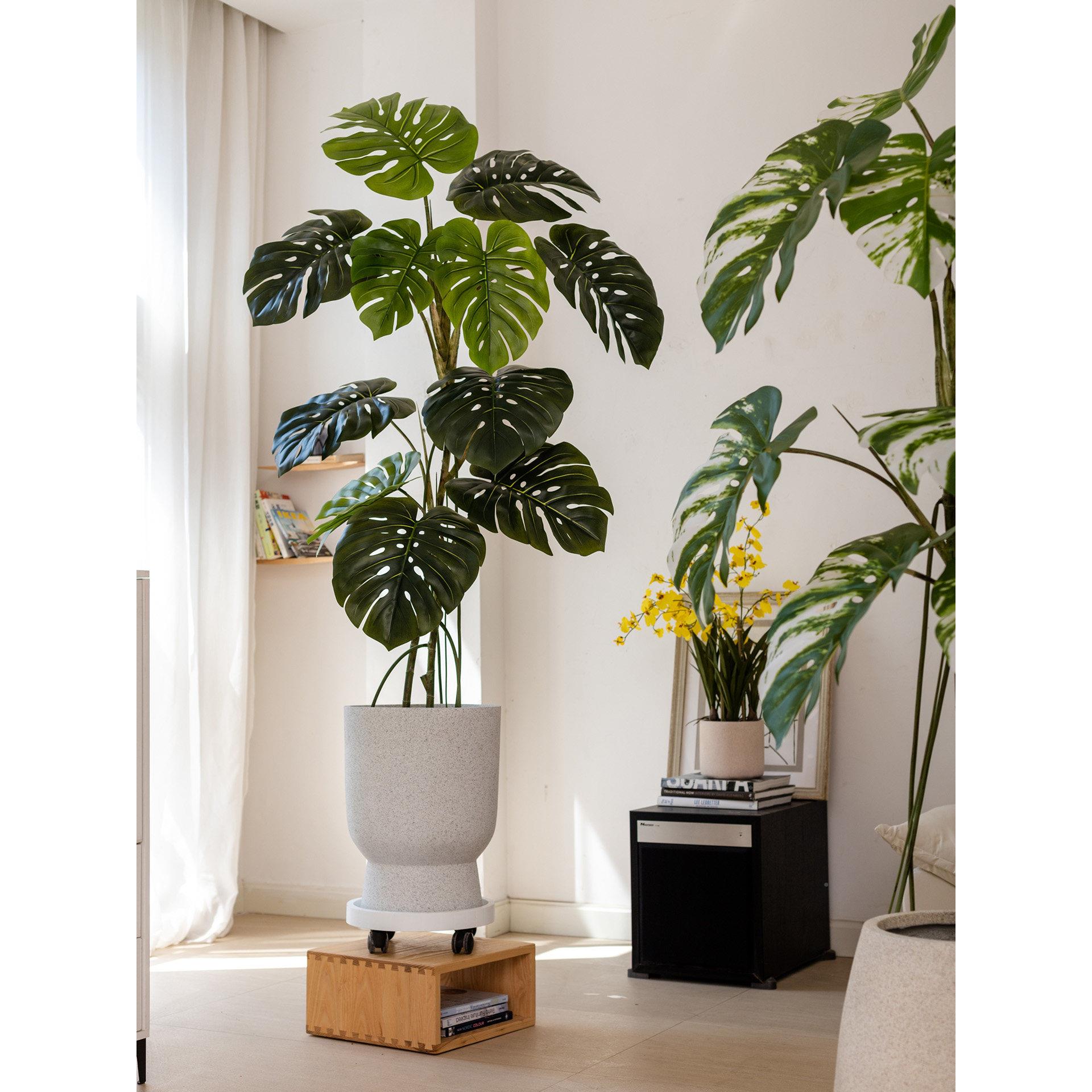 掬涵仿真绿植HZ23614 地龟背竹大型假树植物盆室内摆客厅造景落件