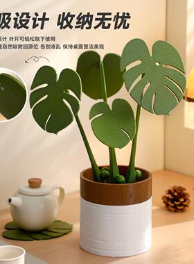 龟背级叶状隔热垫餐桌摆件客厅家居饰品好物实树ougva6木装防烫锅