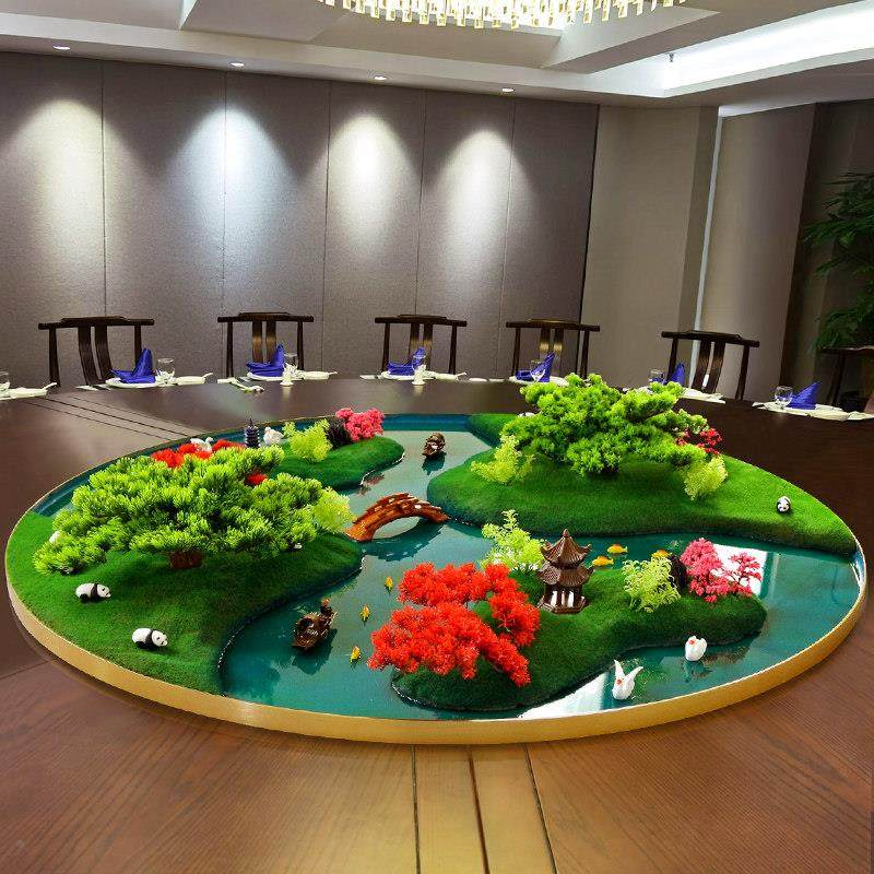 酒店大摆00302168型圆观桌装饰中间盘摆花大餐桌转摆件仿真假花微,家居饰品,餐桌花艺,淘宝优惠券,粉丝福利购,淘宝优惠卷