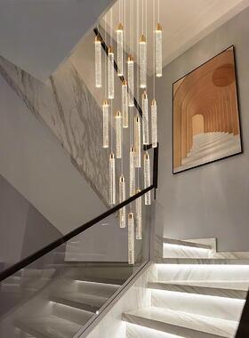 楼梯梯吊灯现代式极简主义房子空心高阁楼旋转IRW楼水晶客覆地板