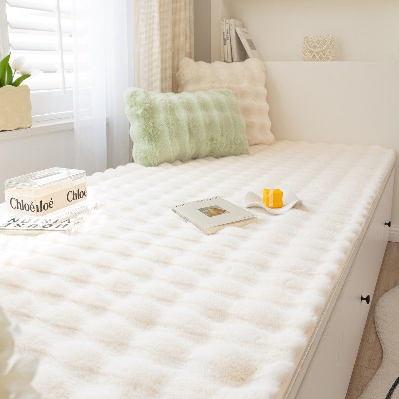 法式奶油风泡泡按摩兔毛绒窗台垫四季通用飘窗垫卧室阳台垫坐毯子,居家布艺,飘窗垫,淘宝优惠券,粉丝福利购,淘宝优惠卷