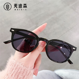 杰特9337小框复古韩版防紫外线圆框墨镜女海洋片街拍装饰太阳镜男