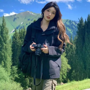 NASA户外冲锋衣女款新款三合一可拆卸西藏旅行户外登山服外套男生