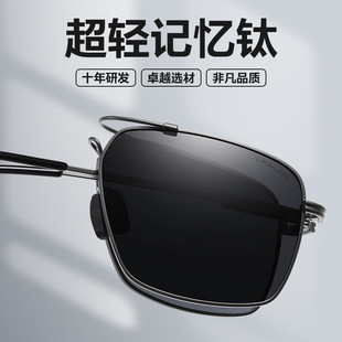 雷派龙潮流记忆钛超轻无磁偏光太阳镜男士防紫外线驾驶开车钓鱼镜