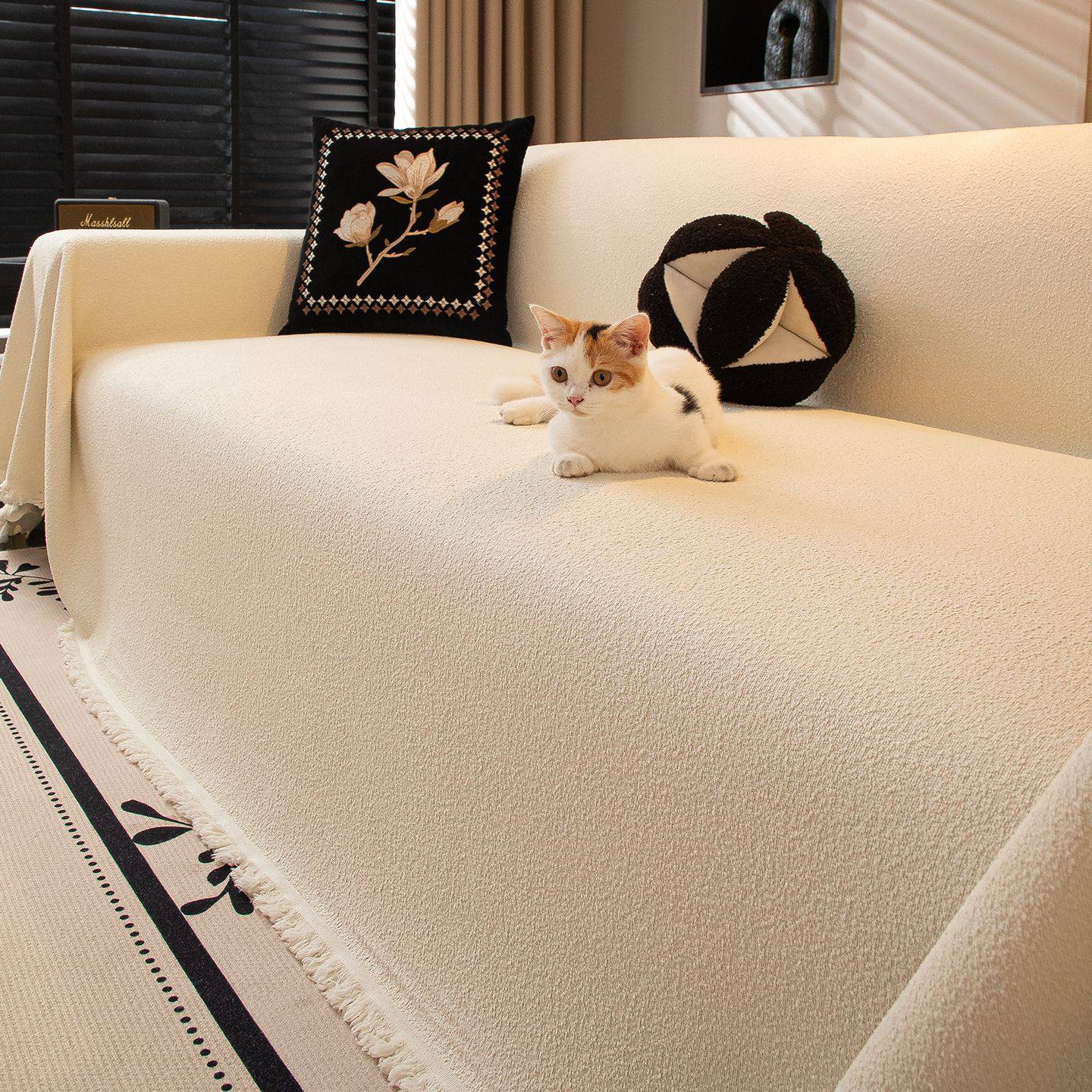 泰迪绒防水沙发巾2026新款一片式整张全盖四季通用防滑盖布毯,居家布艺,沙发垫,淘宝优惠券,粉丝福利购,淘宝优惠卷