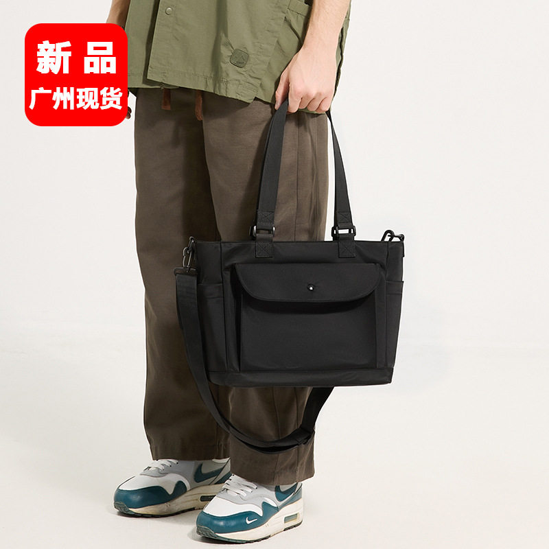 新款潮牌斜挎包男款手提包休闲大容量通勤单肩包男士补习袋单肩包