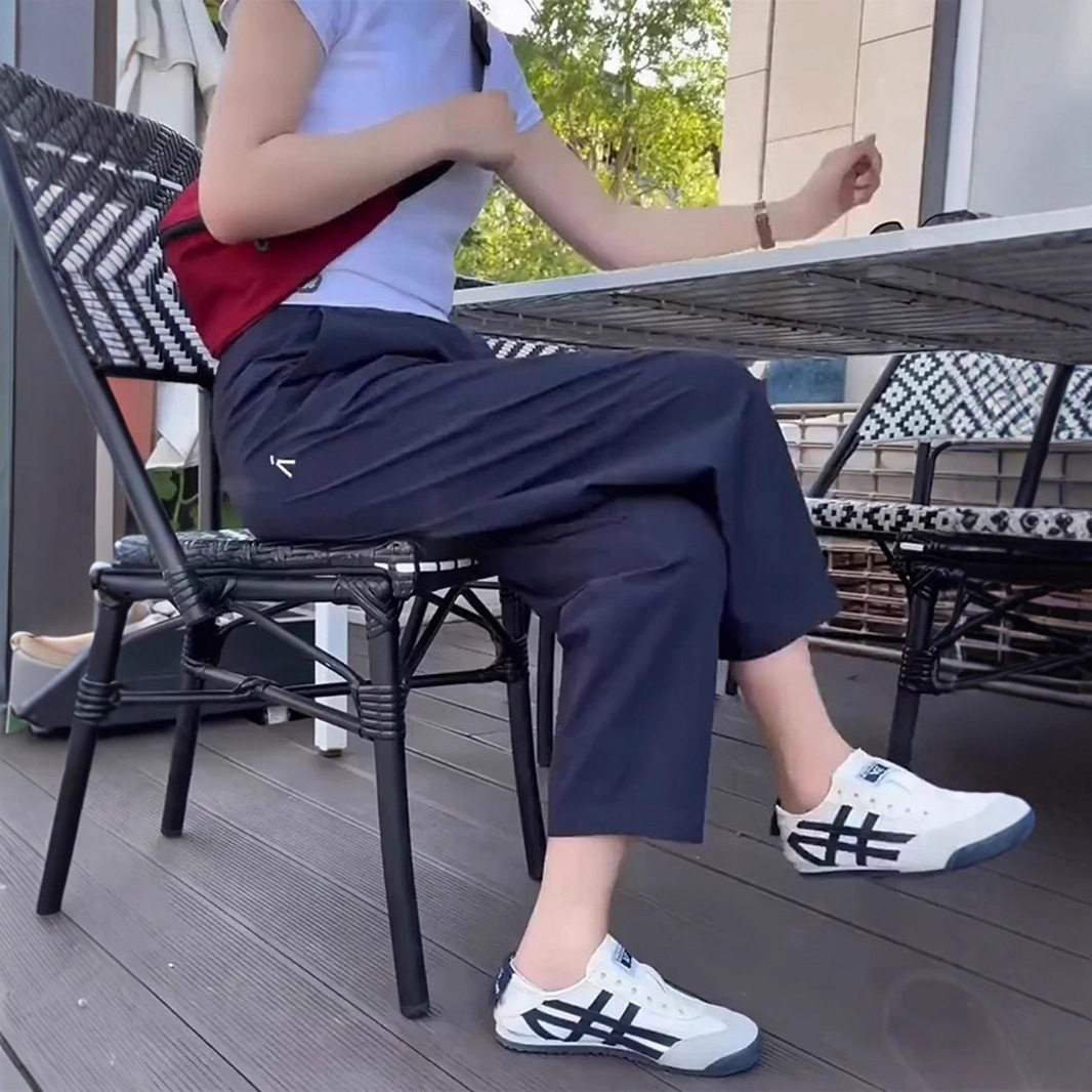 夏日轻薄九分裤女2026新款小个子凉凉遛弯运动裤子冰丝速干萝卜裤