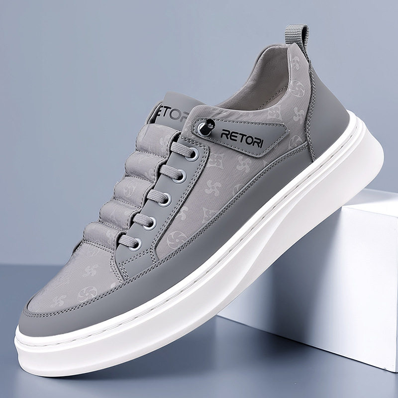 夏季新款男鞋冰丝布面板鞋透气鞋一脚蹬休闲鞋青年男鞋潮一件