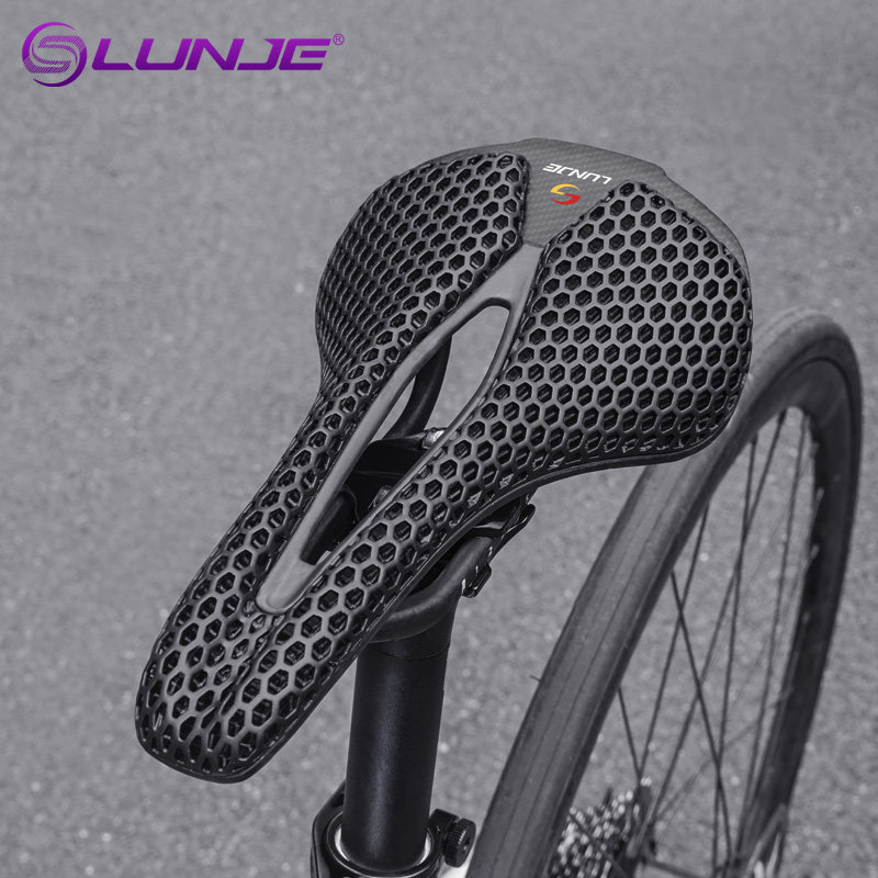 轮迹3D打印碳纤维坐垫公路登山自行车中空超轻短鼻座包骑行鞍座垫