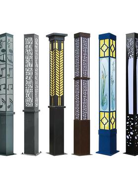 中式太能景观灯景区公园户阳外灯小区园林灯古仿方形柱路灯93174