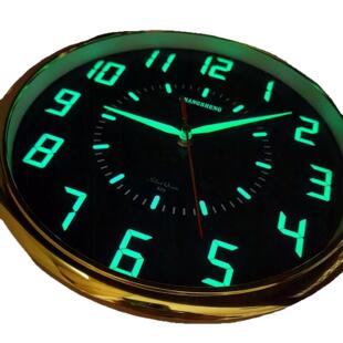 20英25夜光挂钟室静音829夜光卧创意表客厅石钟圆形时钟壁钟东南