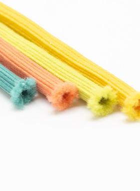 现货0.C8M双层扁加厚空心彩色尼松紧龙973带高弹柔软橡皮筋头绳辅