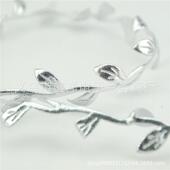 厂直销10真0米金银藤条D叶子SFW仿绢布树叶IY家手工花环小叶藤叶