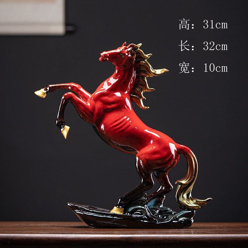 新中式客厅玄关酒柜m马摆件装饰工艺品办公室书房摆设乔迁开业礼,特色手工艺,其他特色工艺品,淘宝优惠券,粉丝福利购,淘宝优惠卷