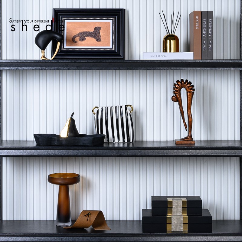样板间欧式家居客厅装饰品电视柜书柜酒柜抽象工艺品雕塑创意摆件