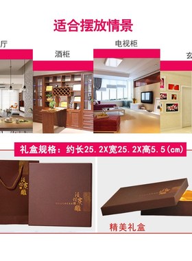 活性炭雕工艺品书房书桌面小创意礼品家居客厅装饰品新房摆设