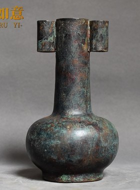 仿古青铜器铜壶投壶汉代铜钫盛酒器桌面礼品工艺品收藏