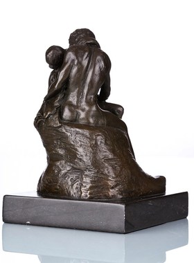 铜雕塑吻E欧式人物工艺装饰品酒店别墅客厅书房家居桌面