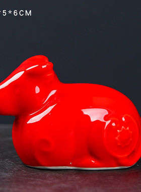 牛陶瓷牛气冲天中式家居桌面玄关饰品吉祥物现代牛办公室