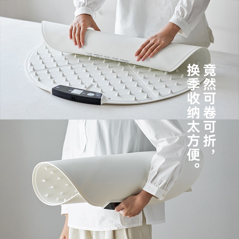 olyk圆形暖菜板折叠式保温板热菜板家用多功能饭菜加热餐桌垫