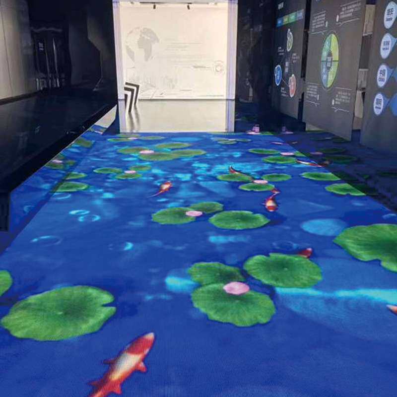 LED地砖屏 互动感应耐踩防水防滑LED地板屏 3D互动LED显示屏