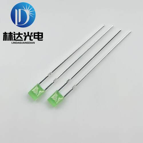 供应234方形绿发翠绿直插发光二极管灯珠2*3*4绿光高亮LED超亮