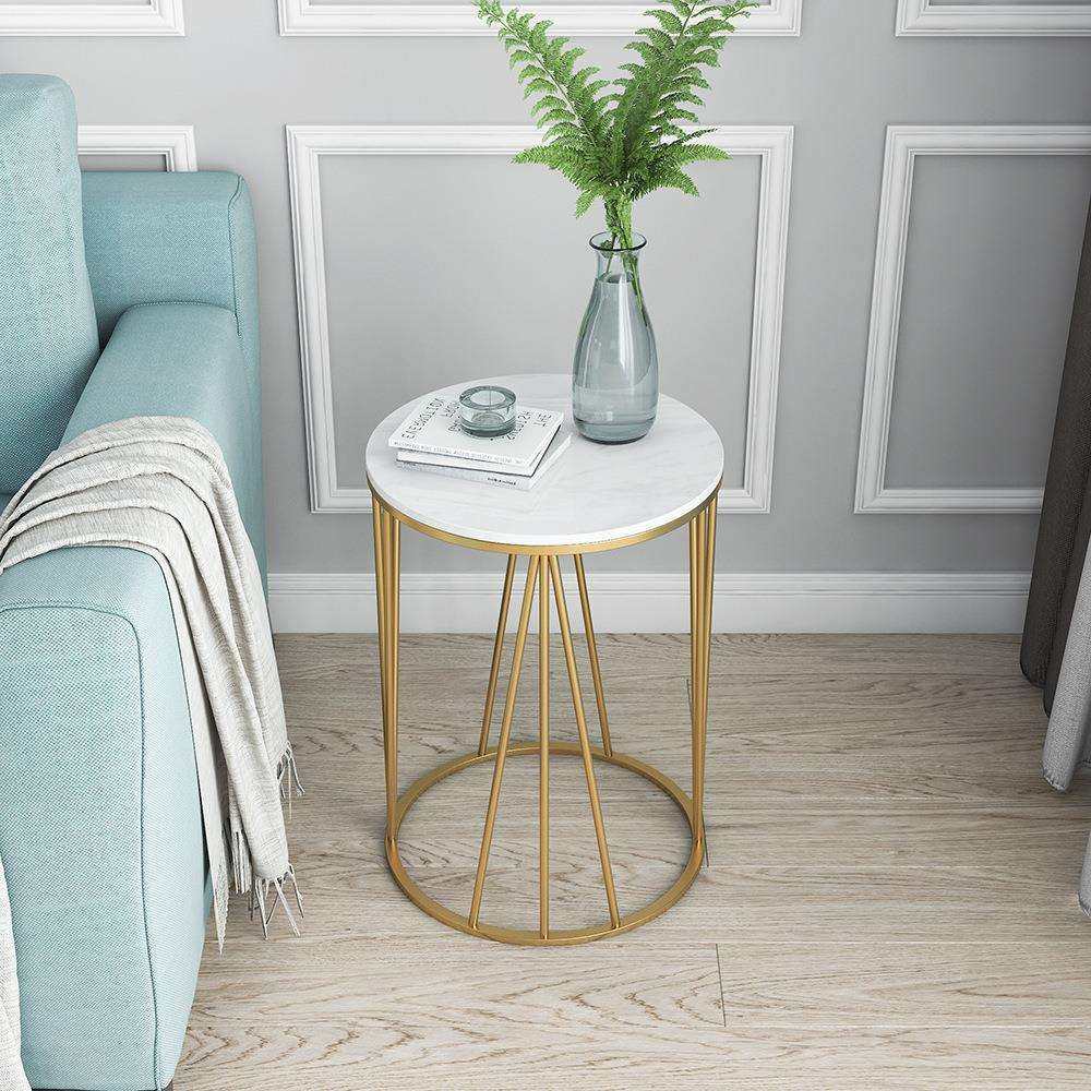北欧风大理石茶几铁艺创意金色小圆桌边茶几简约家用客厅沙发边几,鲜花速递/花卉仿真/绿植园艺,割草机/草坪机,淘宝优惠券,粉丝福利购,淘宝优惠卷