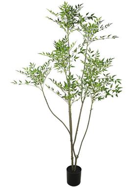 真绿天竹植SM-NTZ物室内客厅装饰摆件新中式植物酒店样板南间仿摄