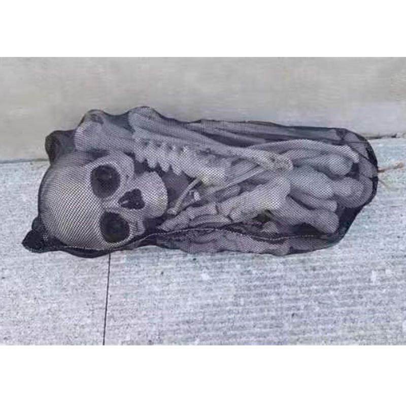 万圣节鬼屋酒吧装饰人骨逼真塑料骷髅骨架鬼屋装饰道具散骨28件套