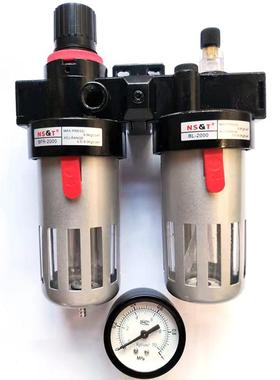 带0耐斯特NS气源过滤器BC2000/3000/400压力表油水分F离器二联件