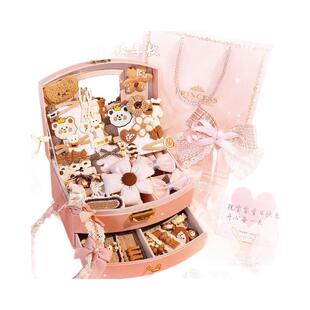 发夹发饰300盒套装小女孩生日韩版公主头绳女礼童首饰物盒礼商超